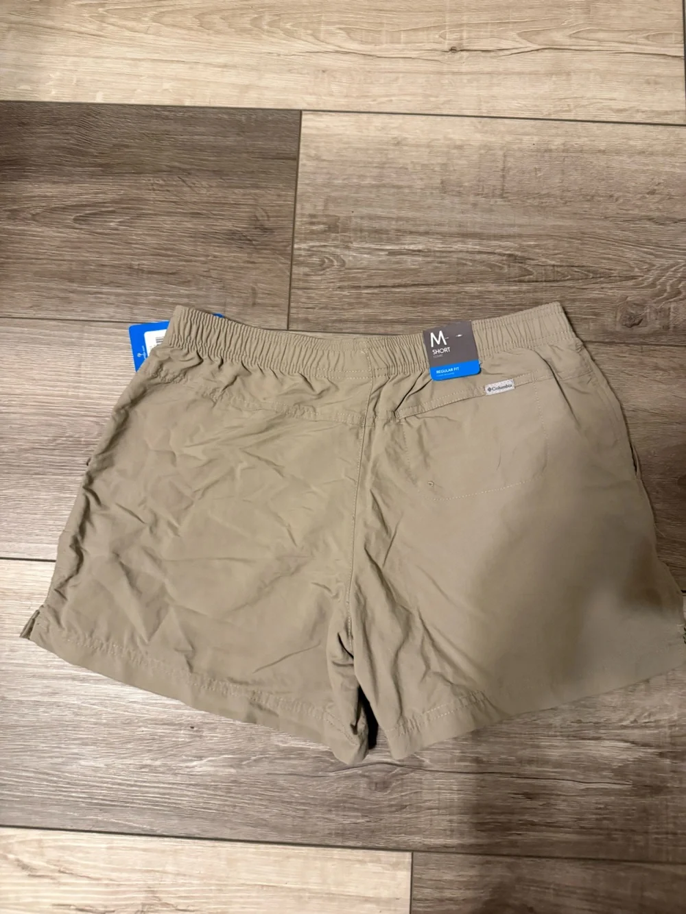 Columbia Tan Elastic Waist Outdoor Shorts